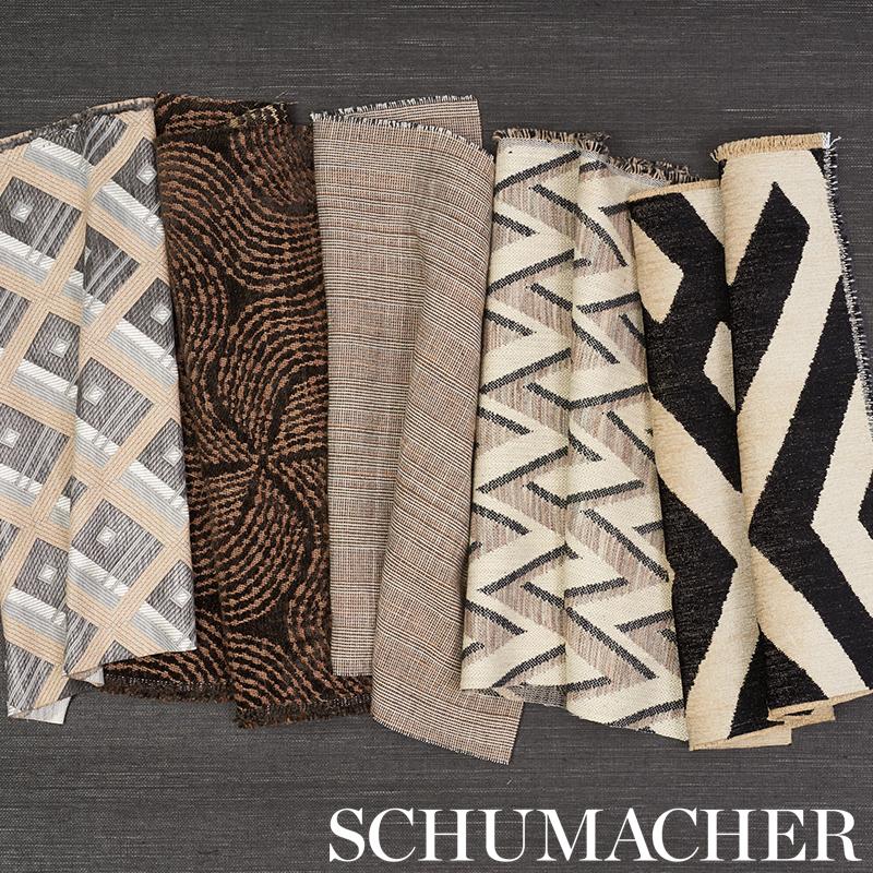 Schumacher Legrad Argyle Charcoal Fabric