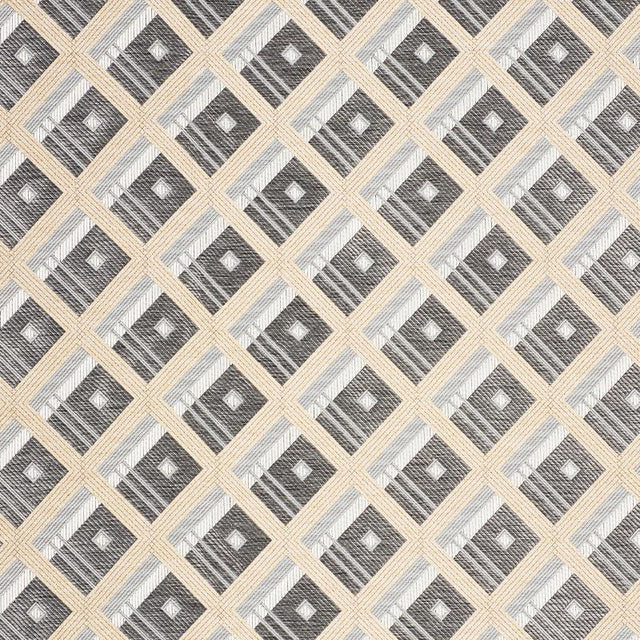 Schumacher Legrad Argyle Charcoal Fabric