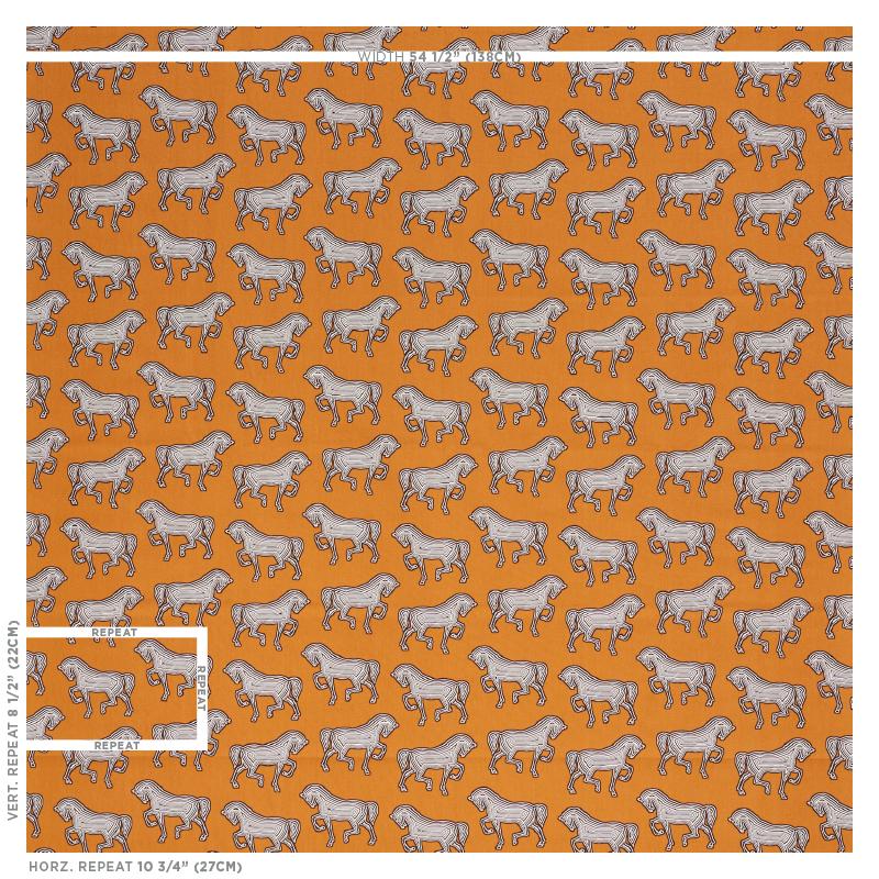 Schumacher Faubourg Orange Fabric
