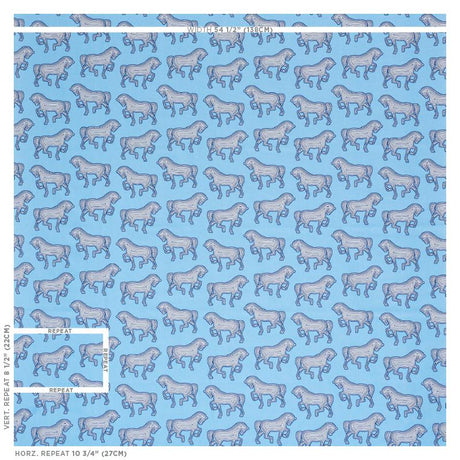 Schumacher Faubourg Blue Fabric