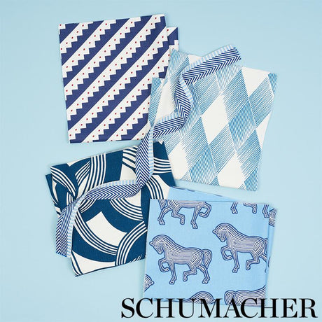 Schumacher Faubourg Blue Fabric