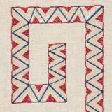 Schumacher Prado Embroidery Red Fabric