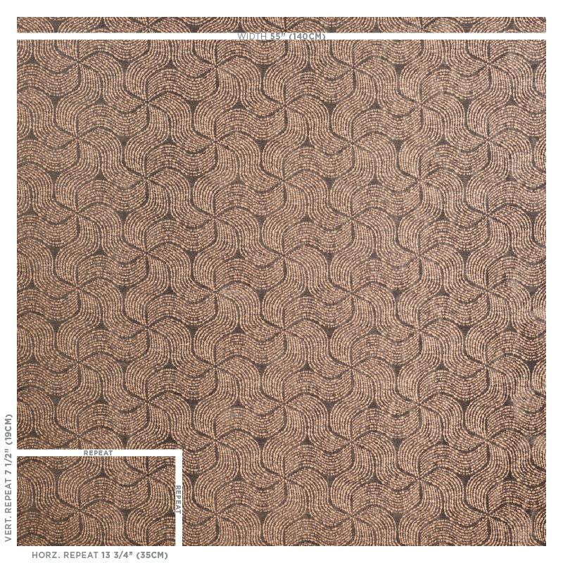 Schumacher Fiador Brown Fabric