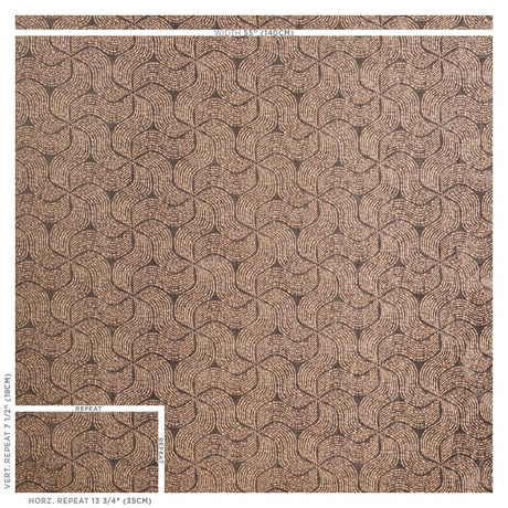 Schumacher Fiador Brown Fabric