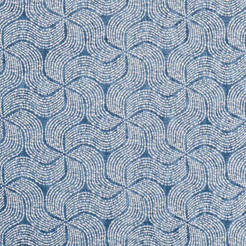 Schumacher Fiador Blue Fabric