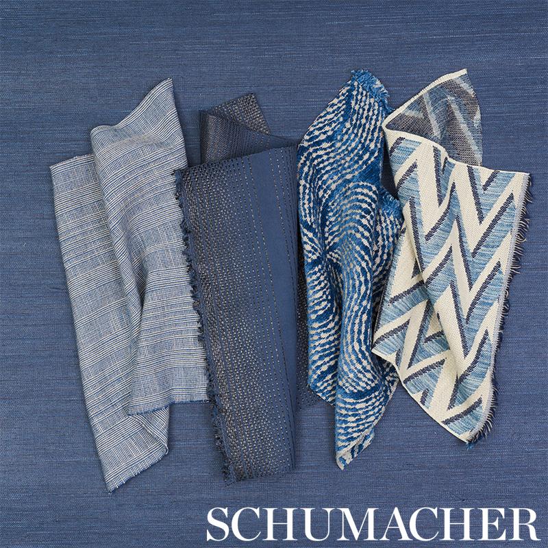 Schumacher Ostler Blue Fabric