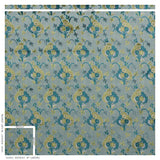 Schumacher Jennie Velvet Peacock & Celadon Fabric
