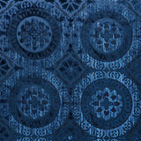 Schumacher Suzani Strie Velvet Sapphire Fabric
