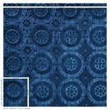 Schumacher Suzani Strie Velvet Sapphire Fabric