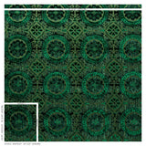 Schumacher Suzani Strie Velvet Emerald Fabric