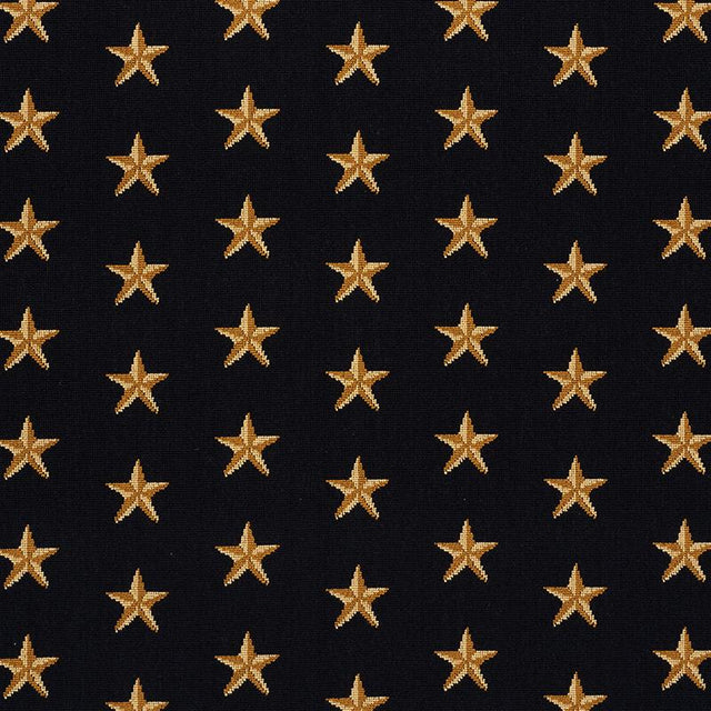 Schumacher Star Pingl Black Fabric