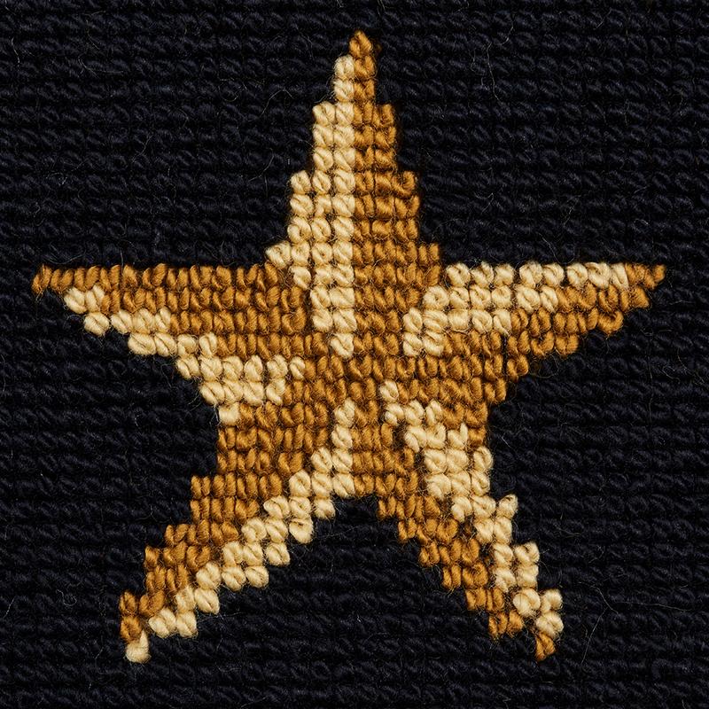 Schumacher Star Pingl Black Fabric