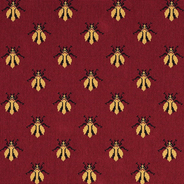 Schumacher Bee Pingl Red Fabric