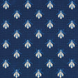 Schumacher Bee Pingl Blue Fabric