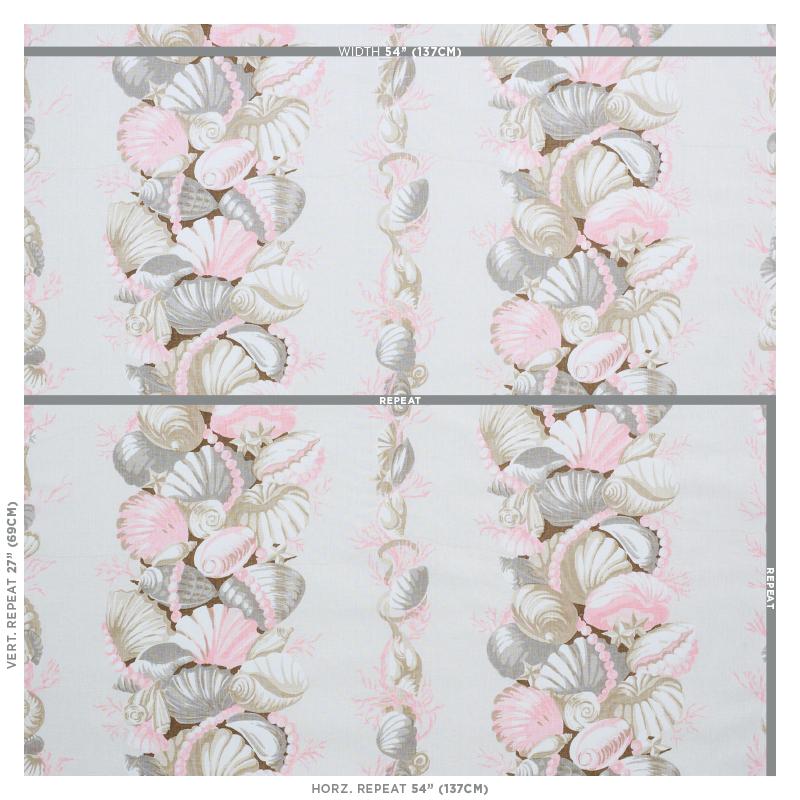 Schumacher Bedolina Chintz Pink & Natural Fabric