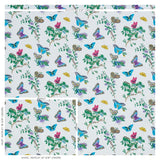 Schumacher Baudin Butterfly Chintz Turquoise Fabric