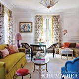 Schumacher Baudin Butterfly Chintz Purple Fabric