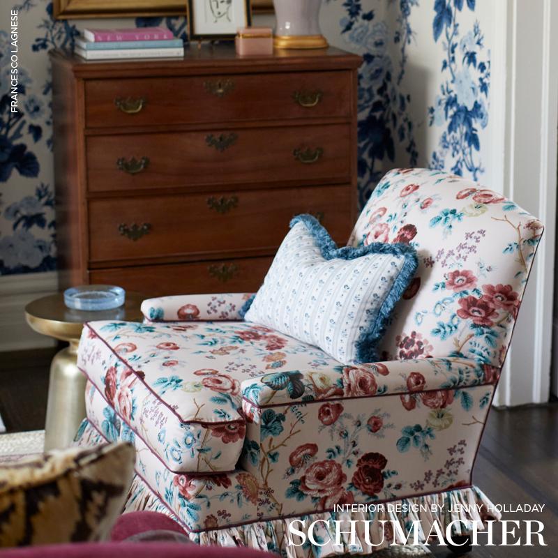 Schumacher Salisbury Chintz Rose Fabric