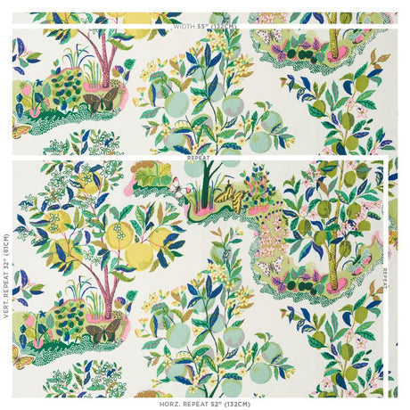 Schumacher Citrus Garden Lime Fabric