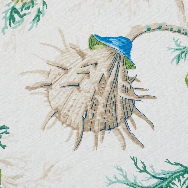 Schumacher Del Tesoro Blue & Green Fabric