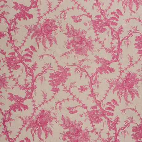 Schumacher San Cristobal Toile Magenta Fabric