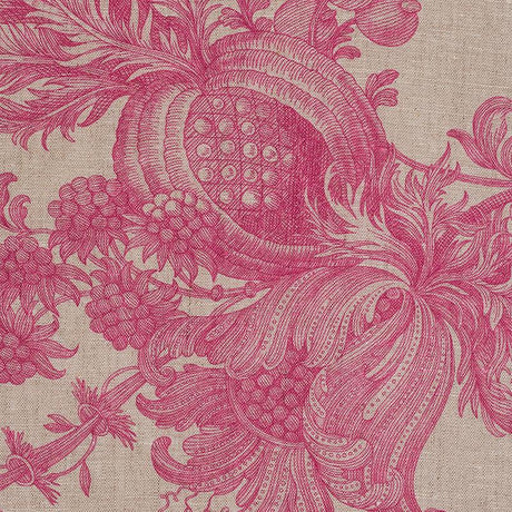 Schumacher San Cristobal Toile Magenta Fabric