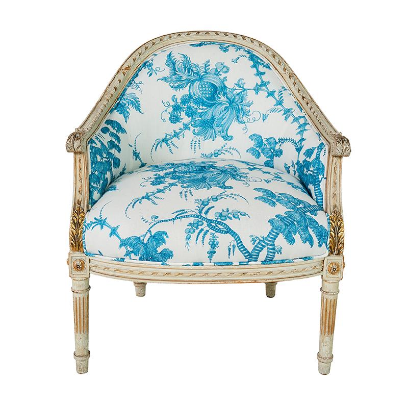 Schumacher San Cristobal Toile Peacock Fabric