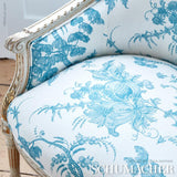 Schumacher San Cristobal Toile Peacock Fabric