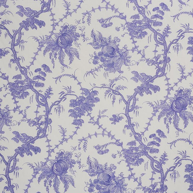 Schumacher San Cristobal Toile Purple Fabric