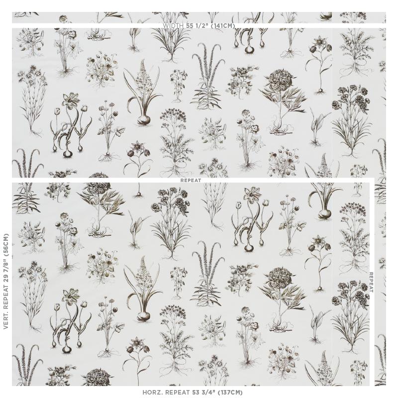 Schumacher Cabot Botanical Ivory Fabric