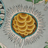 Schumacher Roca Redonda Grey & Ochre Fabric