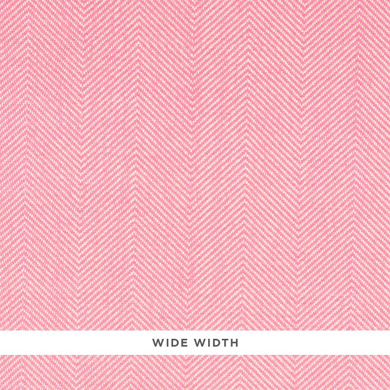 Schumacher Herringbone Paperweave Pink Wallpaper