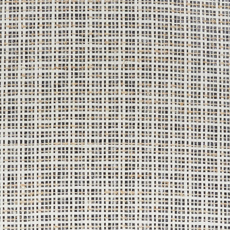Schumacher Linen & Paperweave Carbon Wallpaper