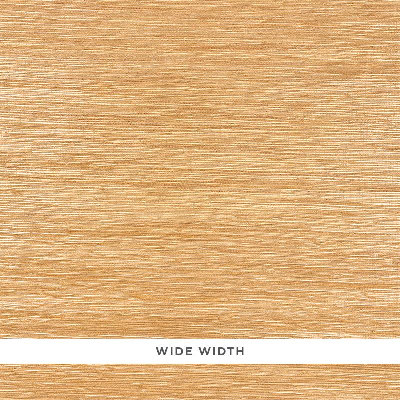 Schumacher Metallized Flax Brass Wallpaper