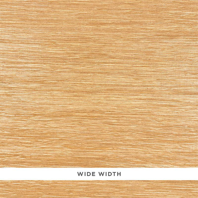 Schumacher Metallized Flax Brass Wallpaper