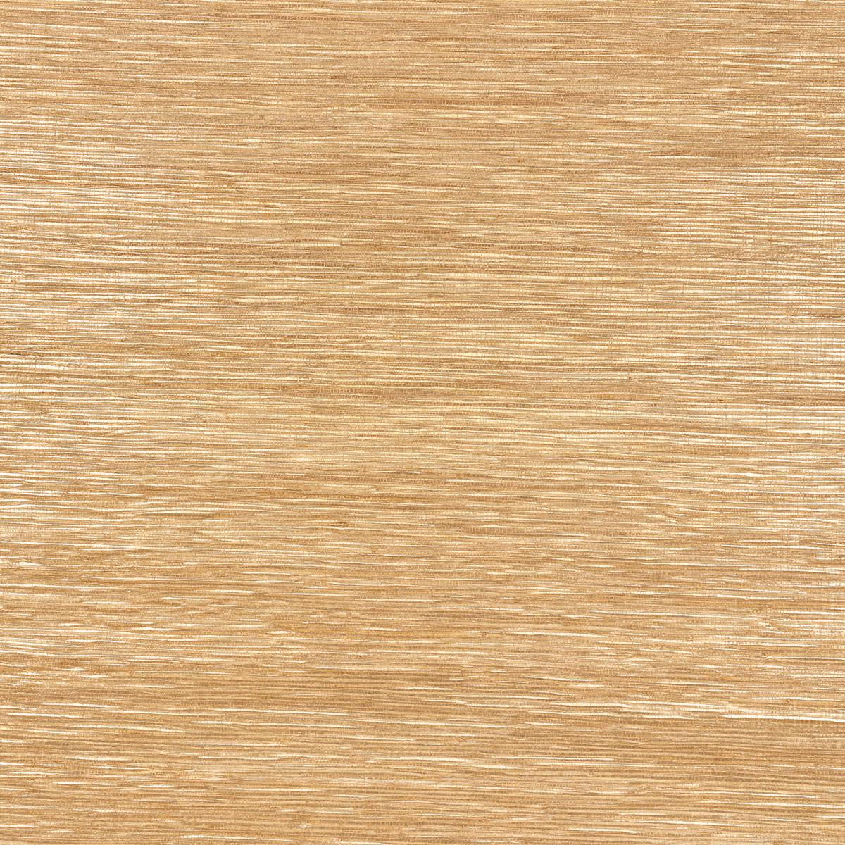 Schumacher Metallized Flax Brass Wallpaper