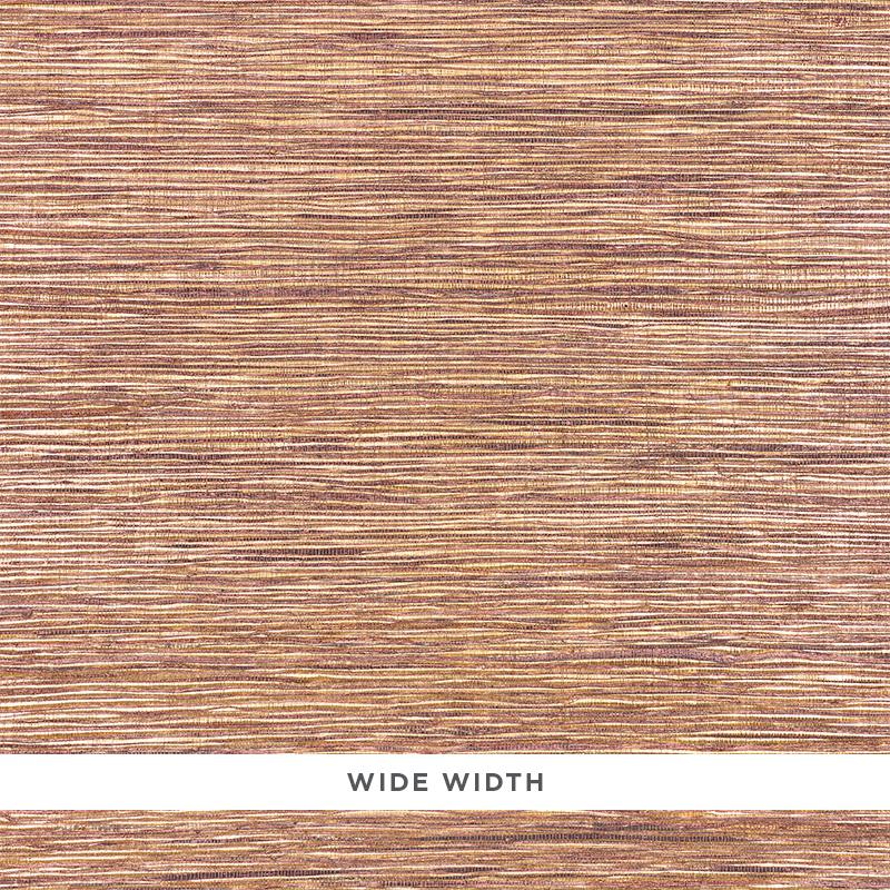 Schumacher Metallized Flax Aubergine Wallpaper