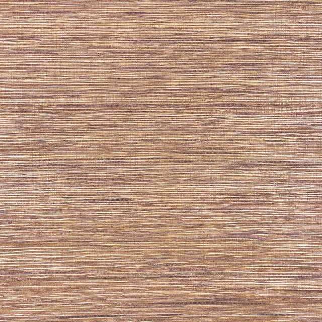 Schumacher Metallized Flax Aubergine Wallpaper