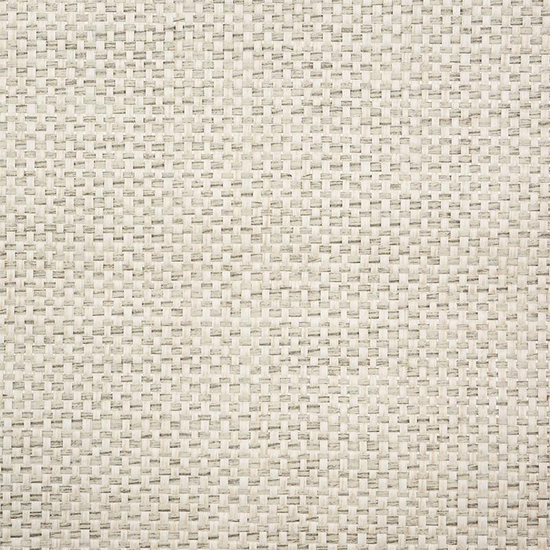 Schumacher Tonal Paperweave Limestone Wallpaper