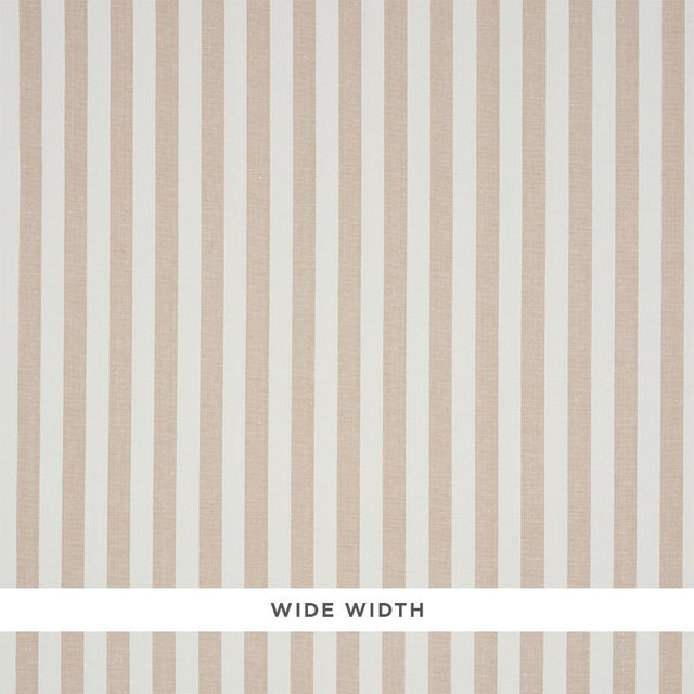 Schumacher Linen Stripe Sand Wallpaper