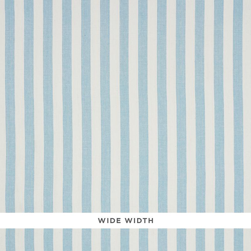 Schumacher Linen Stripe Sky Wallpaper