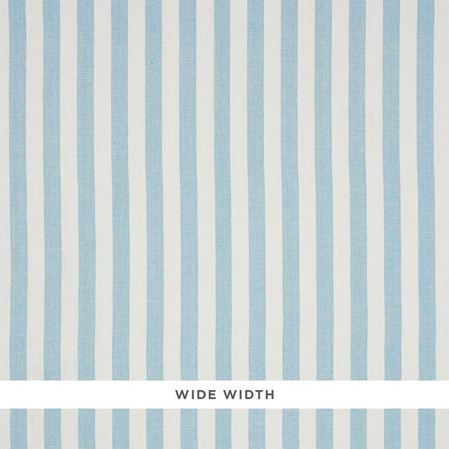 Schumacher Linen Stripe Sky Wallpaper