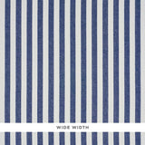 Schumacher Linen Stripe Indigo Wallpaper