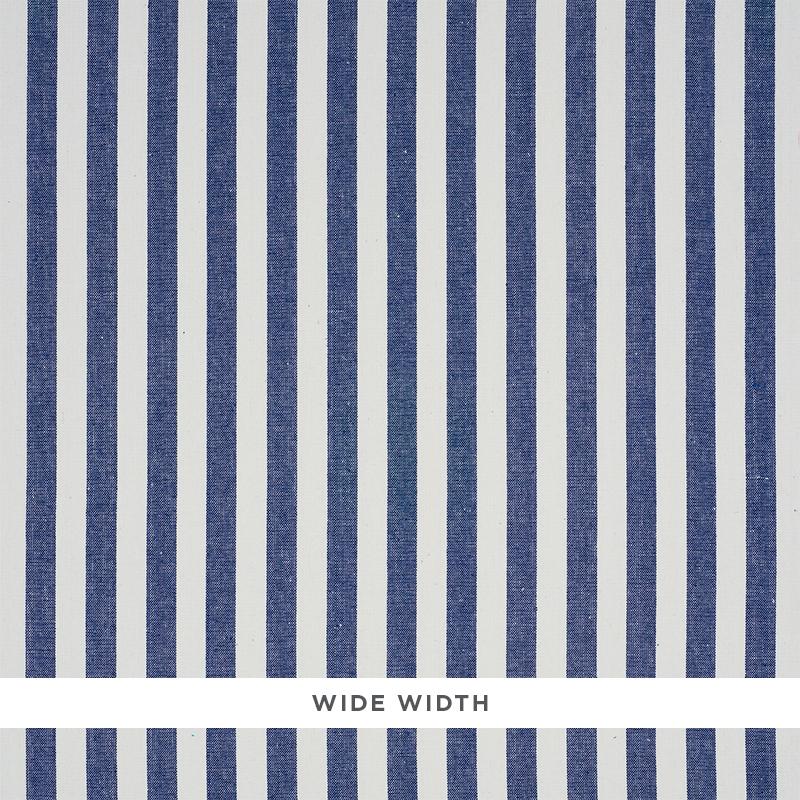 Schumacher Linen Stripe Indigo Wallpaper