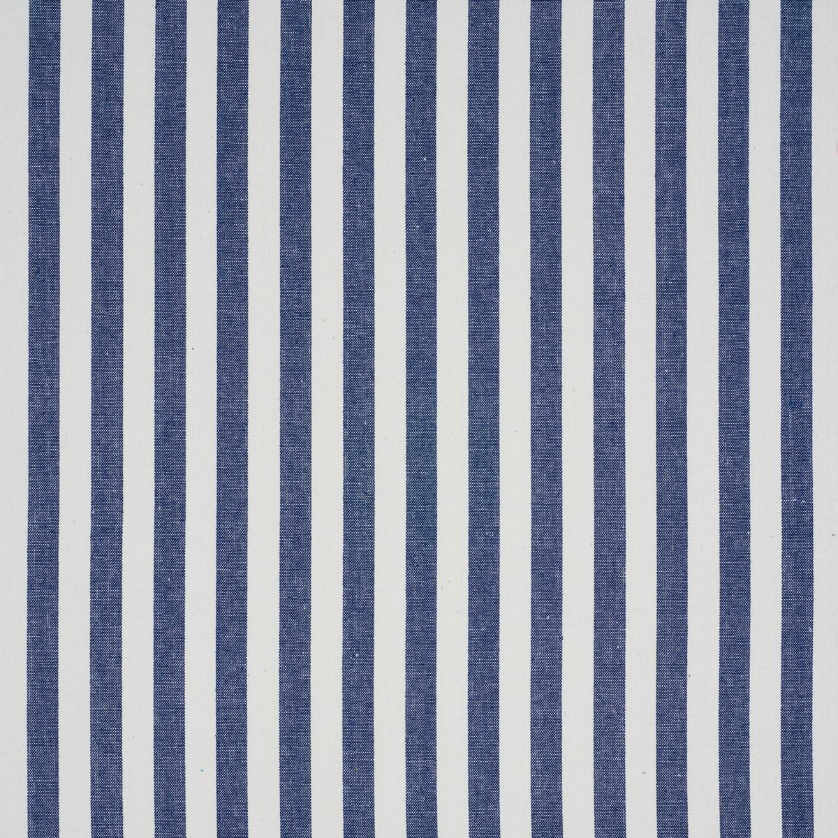 Schumacher Linen Stripe Indigo Wallpaper
