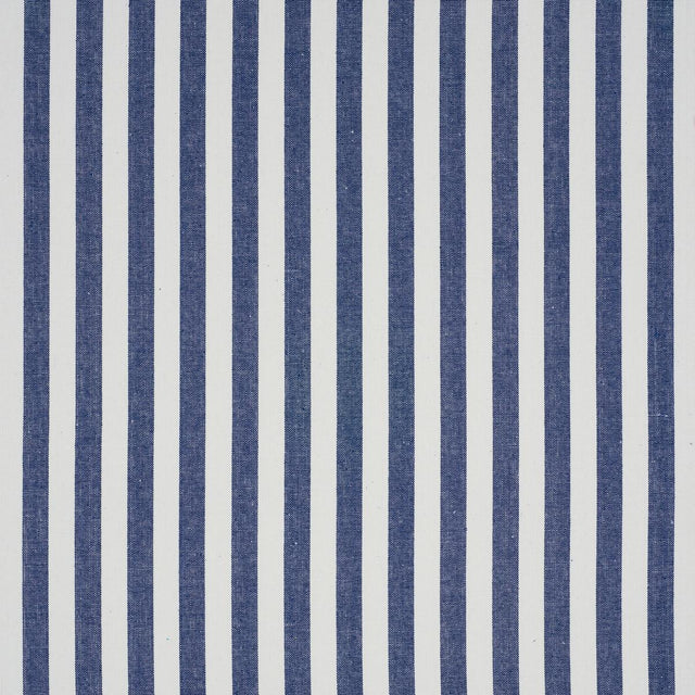 Schumacher Linen Stripe Indigo Wallpaper