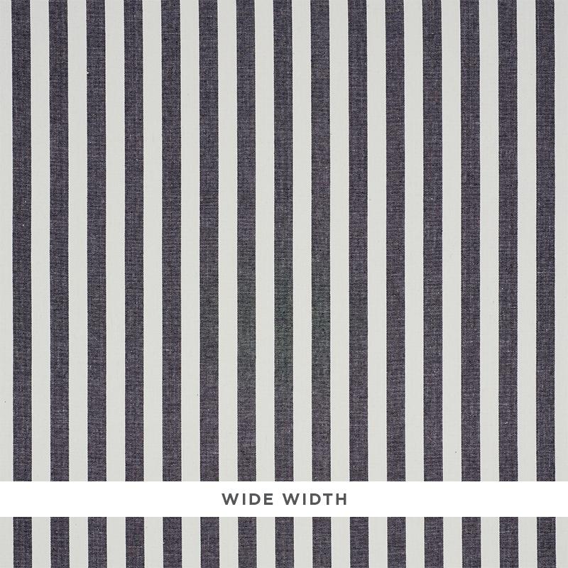 Schumacher Linen Stripe Black Wallpaper