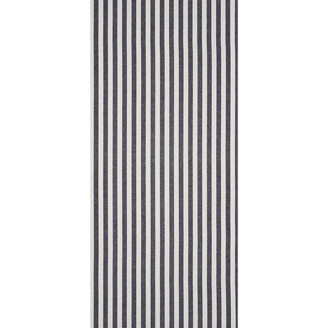 Schumacher Linen Stripe Black Wallpaper