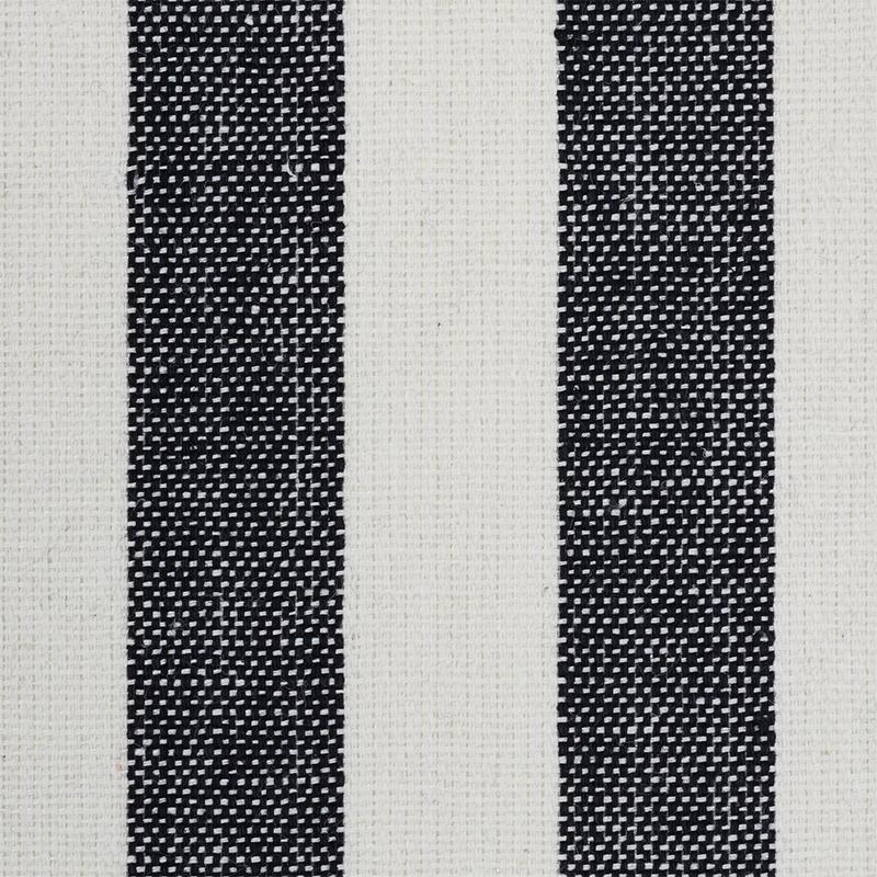 Schumacher Linen Stripe Black Wallpaper
