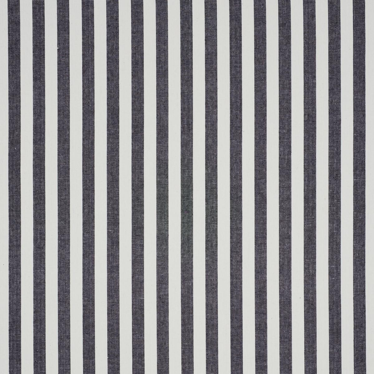 Schumacher Linen Stripe Black Wallpaper